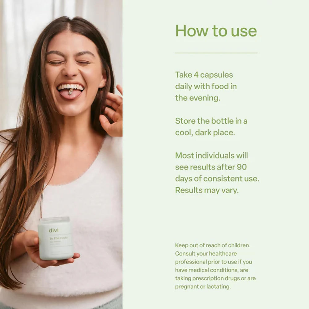 Divi Hair Vitamins slow-release beadlets illustrating long-lasting delivery