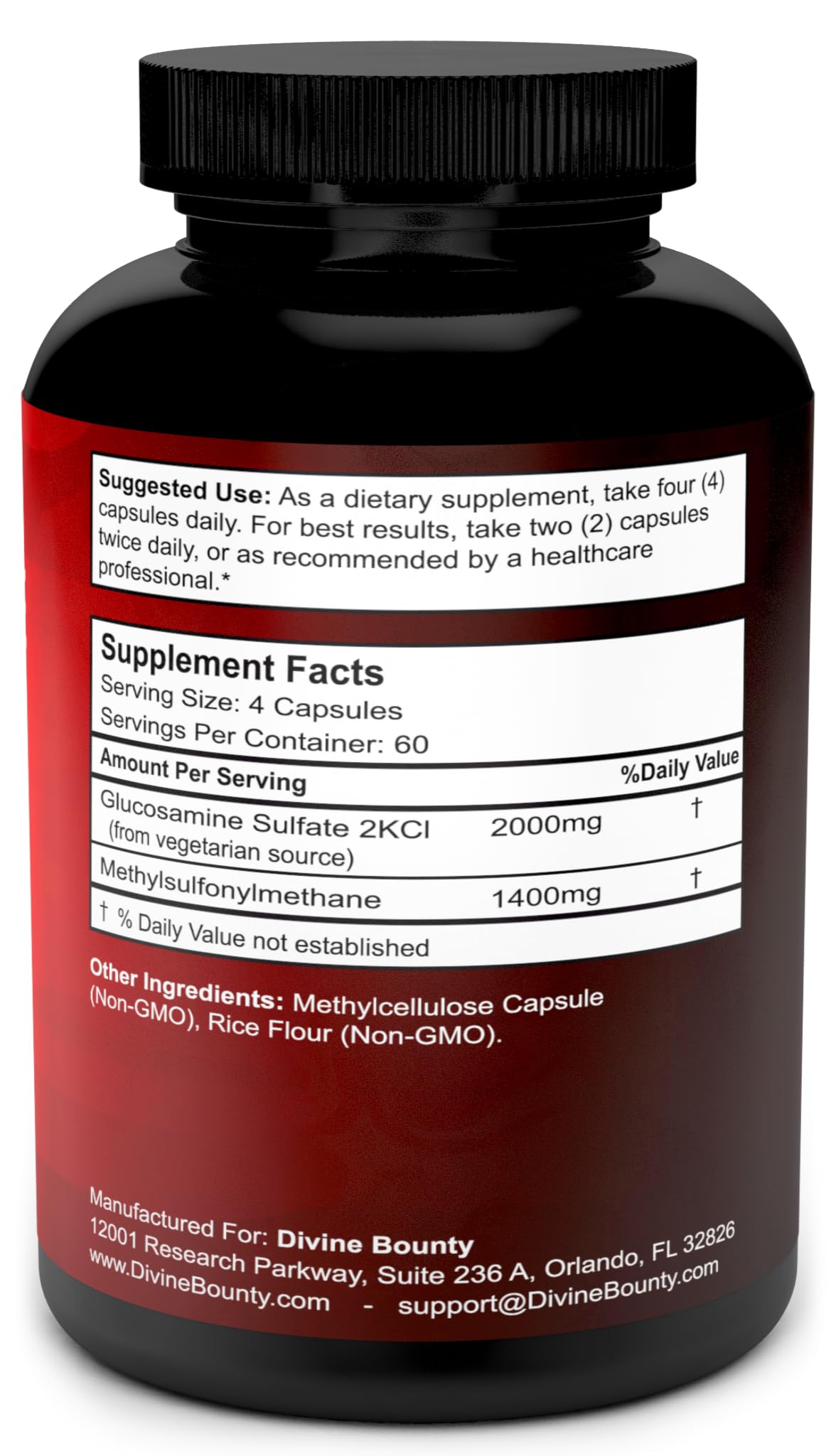 Divine Bounty caplets closeup highlighting small vegetarian capsules