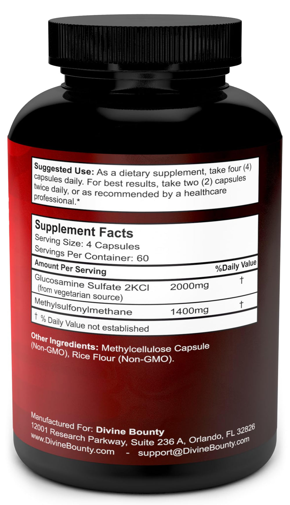 Divine Bounty caplets closeup highlighting small vegetarian capsules