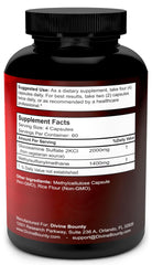 Divine Bounty caplets closeup highlighting small vegetarian capsules