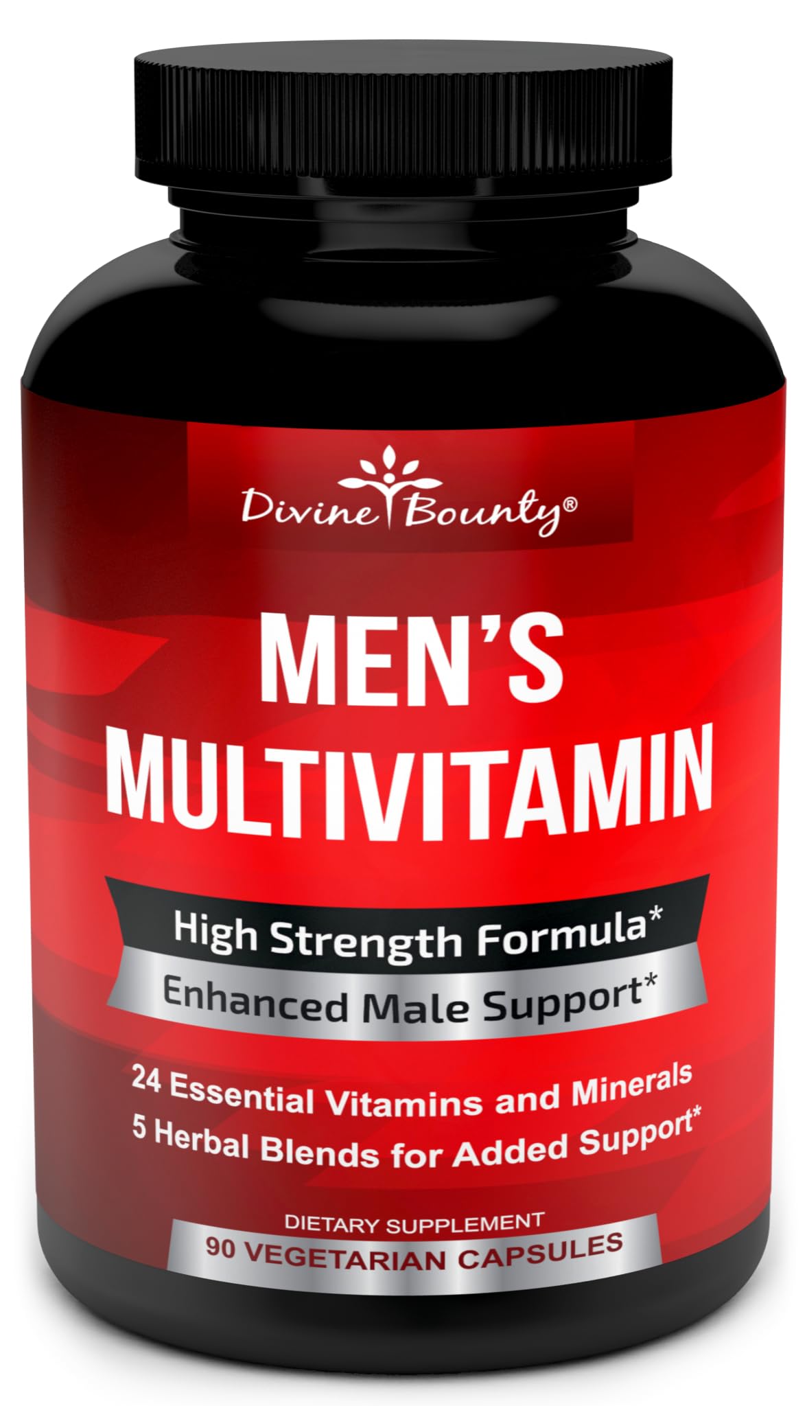 Divine Bounty Mens Multivitamin bottle front showing daily vitality support