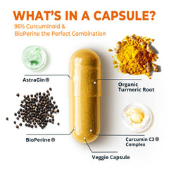 Divinity Nutra Turmeric Curcumin bottle pour for easy capsule dispensing