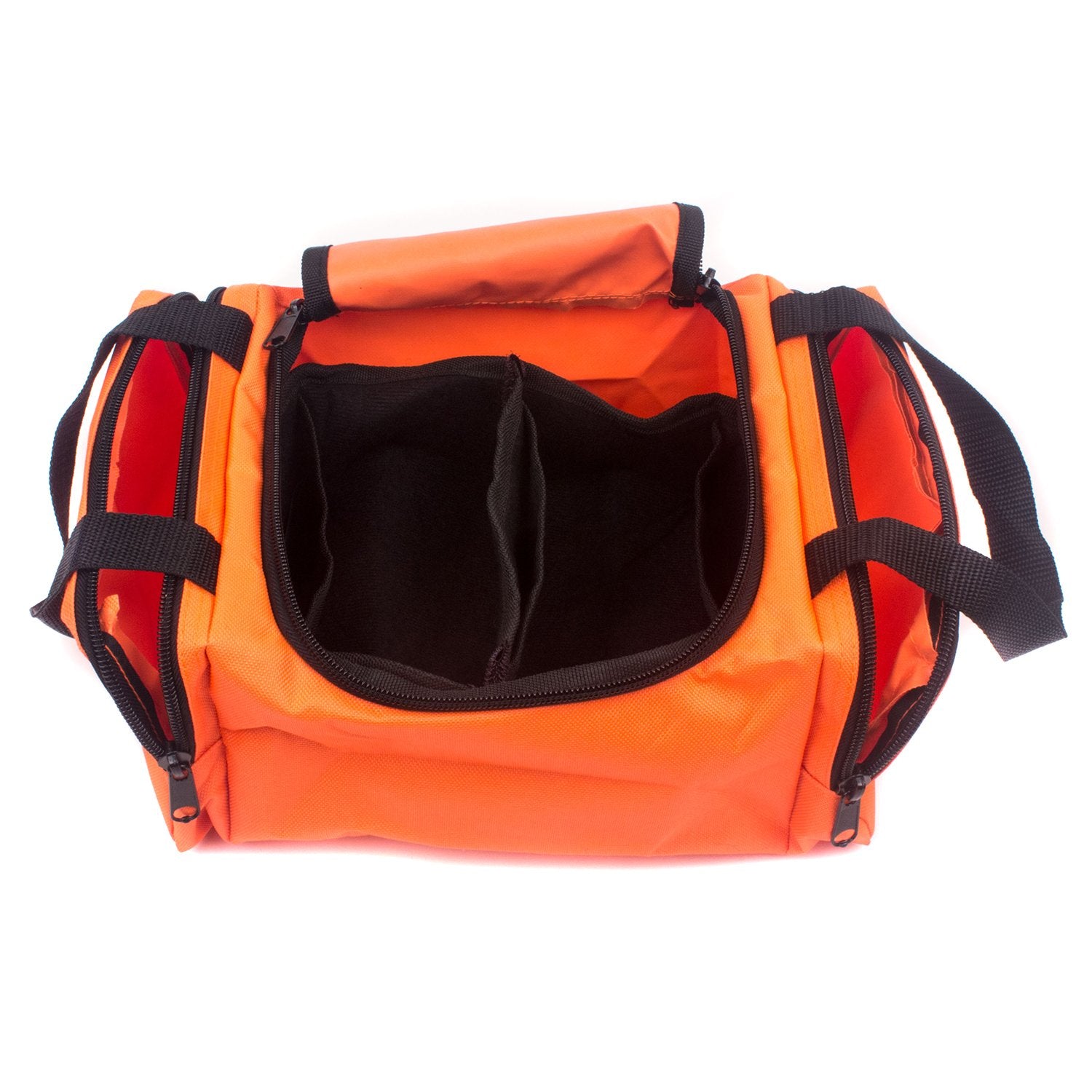 Dixie EMS Dixigear bag orange shows side pockets for bulky gear on the go.