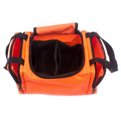 Dixie EMS Dixigear bag orange shows side pockets for bulky gear on the go.