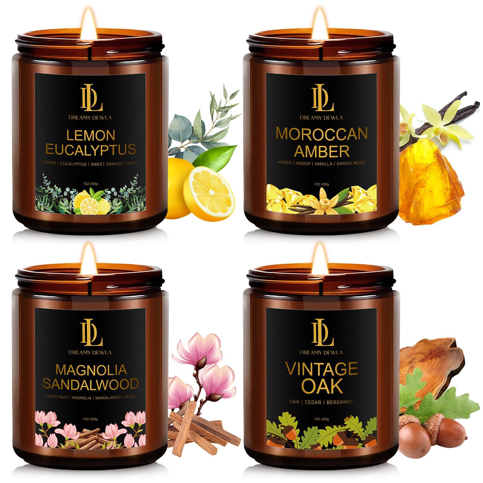 DL Dreamy Dewla Christmas Candle Set packaging, gift-ready presentation for holidays.