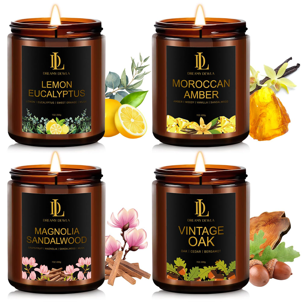 DL Dreamy Dewla Christmas Candle Set packaging, gift-ready presentation for holidays.