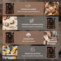 DL Dreamy Dewla candles on table create cozy seasonal atmosphere.