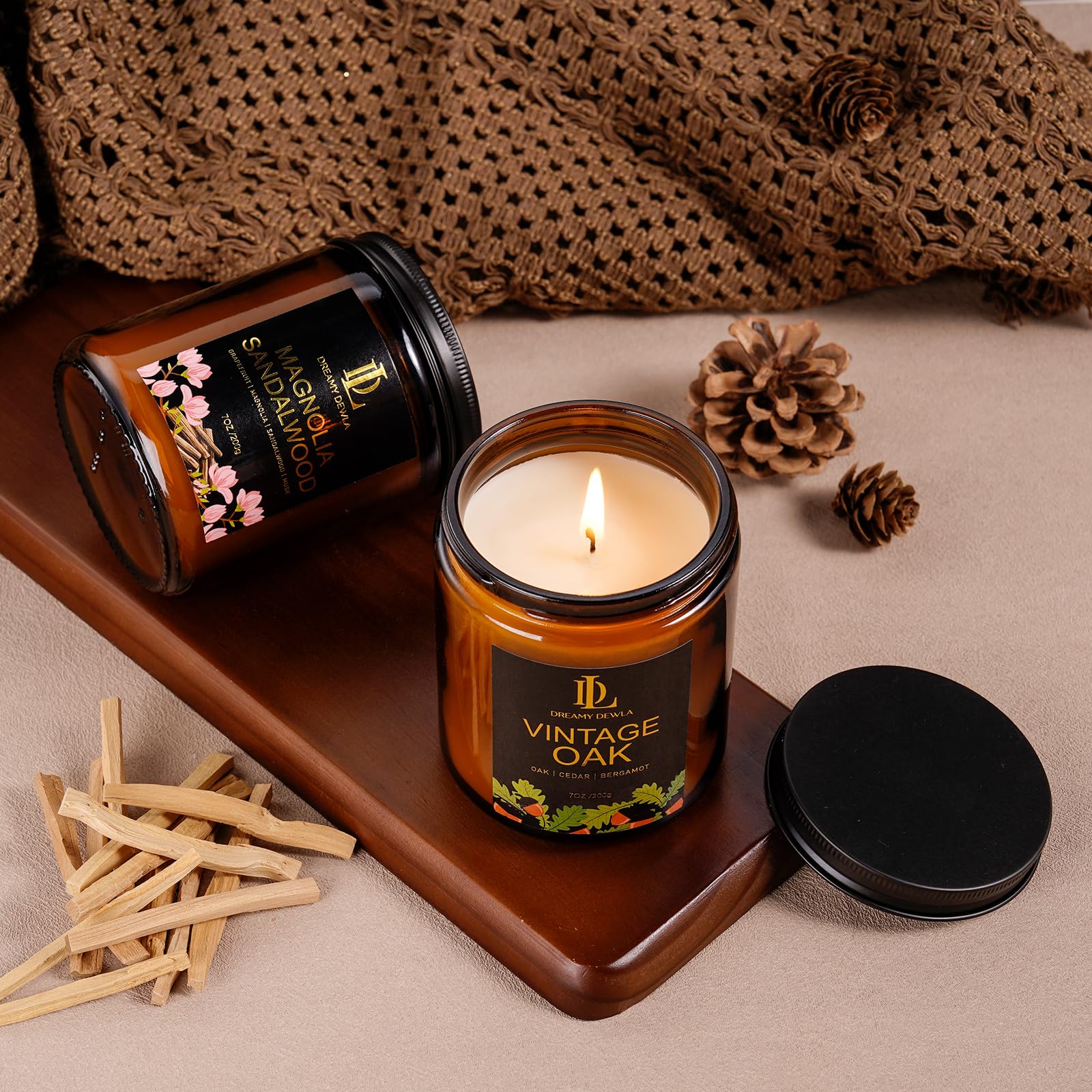 DL Dreamy Dewla Moroccan amber candle provides oriental warmth.