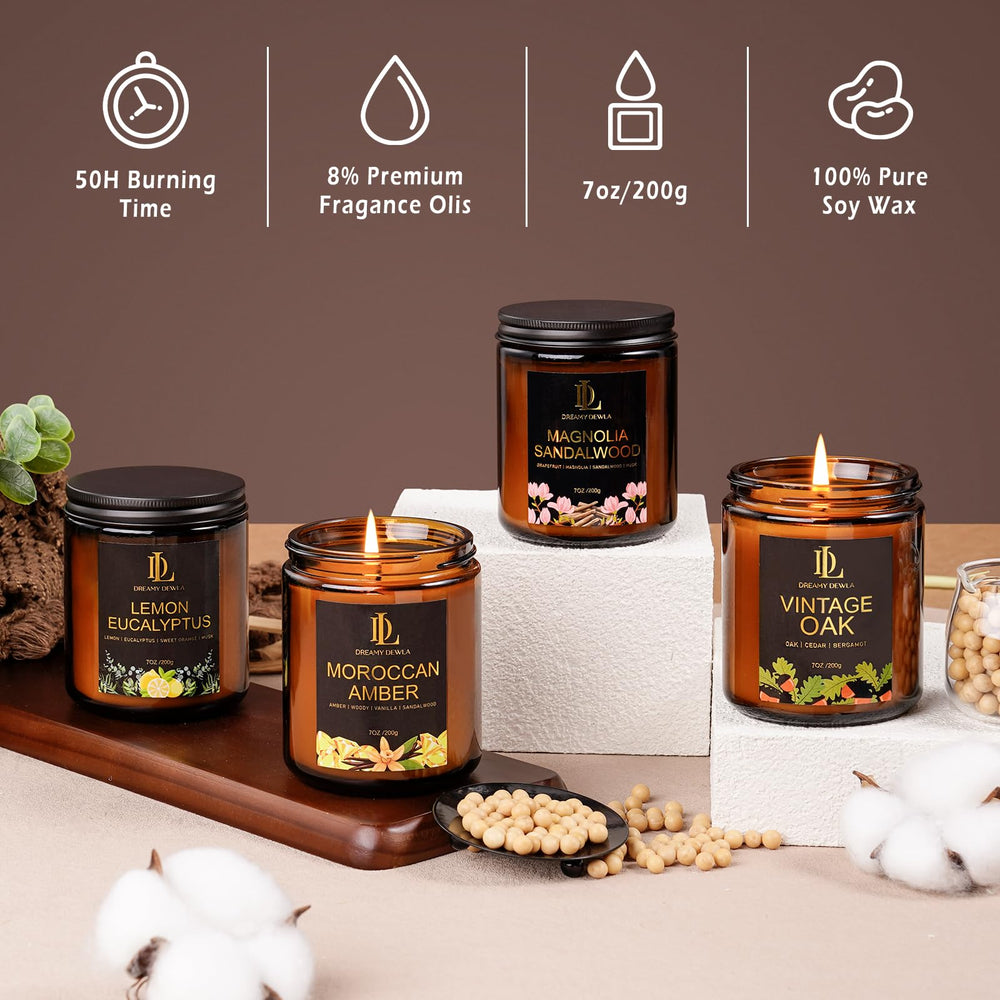 DL Dreamy Dewla vintage oak candle with warm, woody notes.