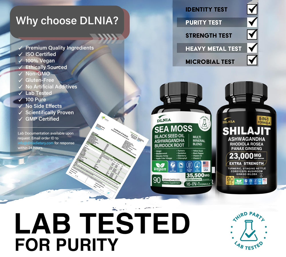 DLNIA Ginger and Black Seed Oil 4000mg capsules for daily vitality