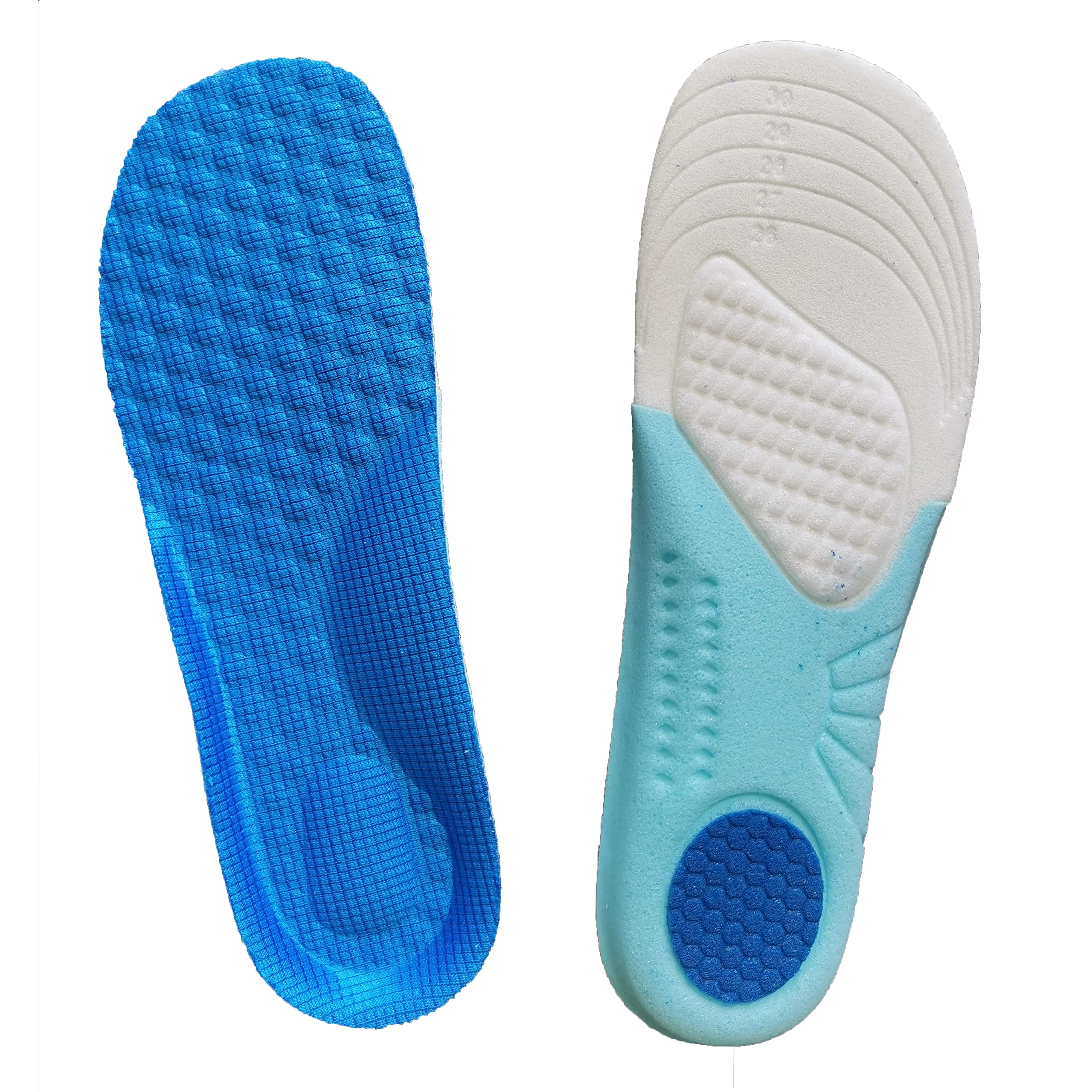 DLOSN kids memory foam insoles top surface close-up breathable comfort
