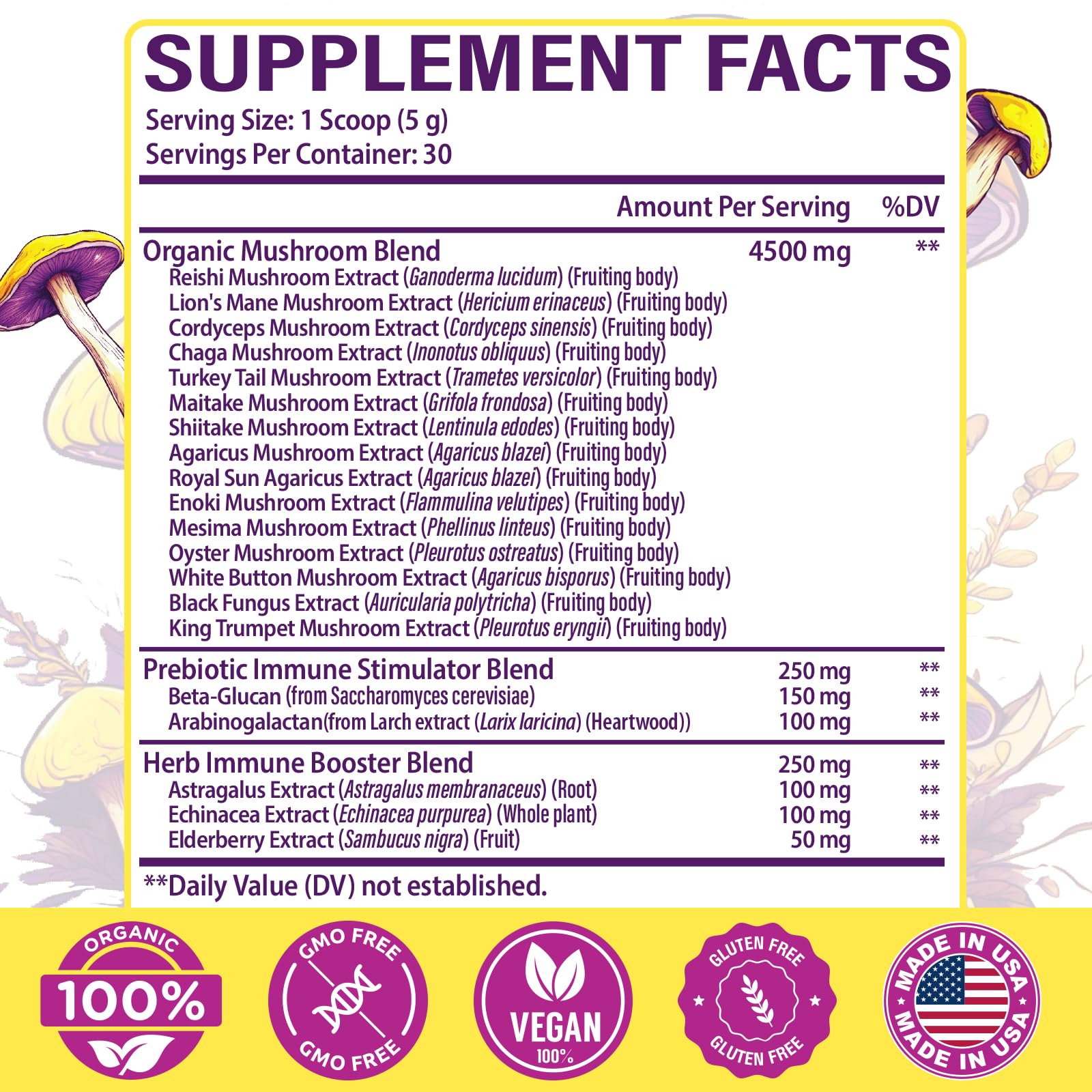 Dmeisy 20-in-1 powder tin highlights Lions Mane and Reishi for brain vitality