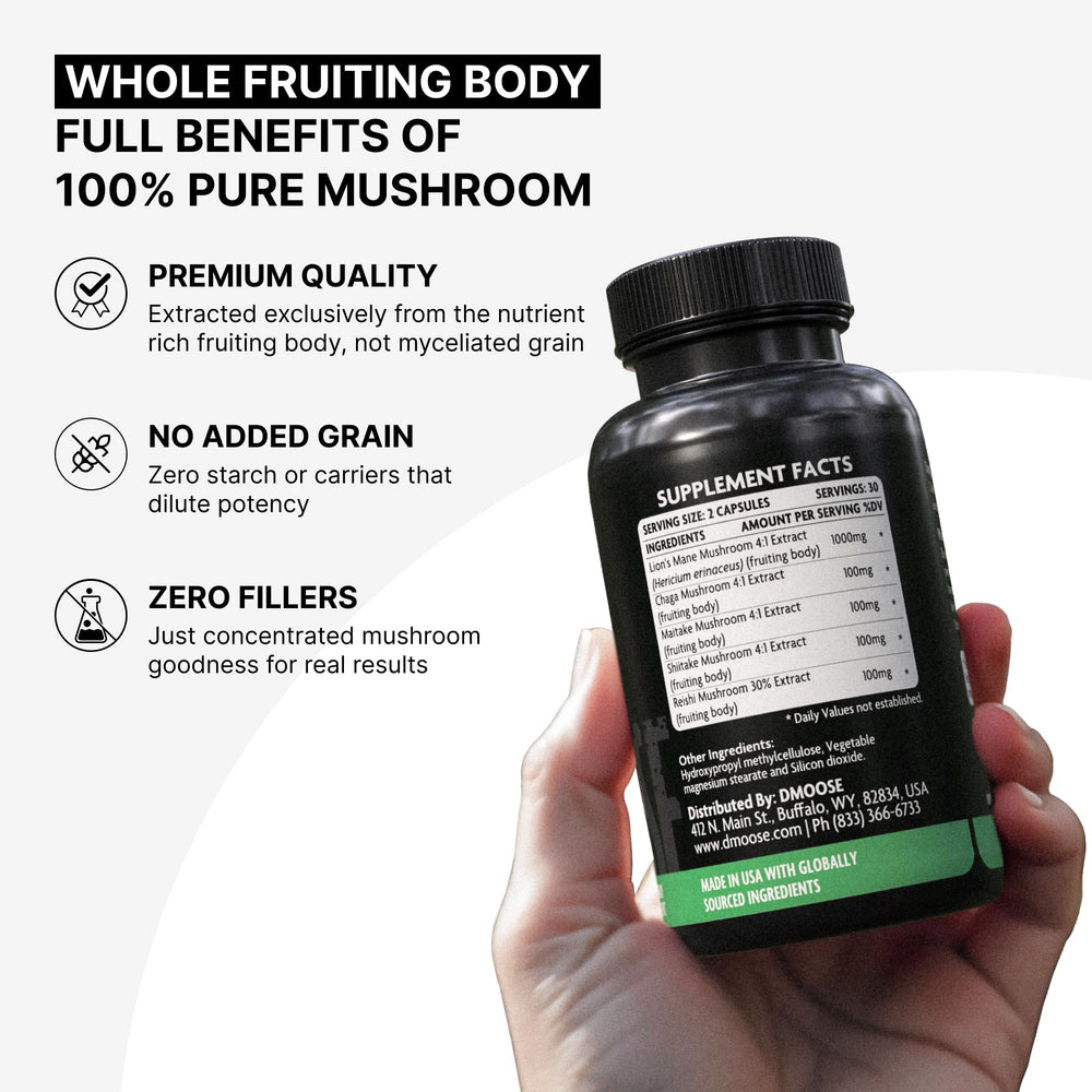 Close-up of bottle highlights vegan, non-GMO formula details.