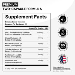 DMoose Fitness Lions Mane capsules for daily cognitive support and immune resilience.