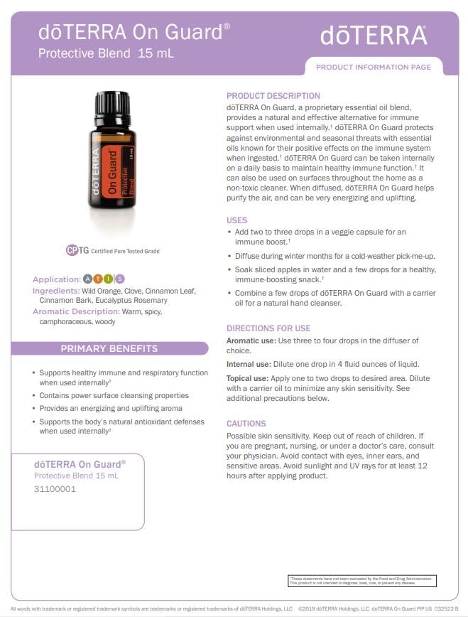 Surface cleaning with doTERRA On Guard essential oil blend.