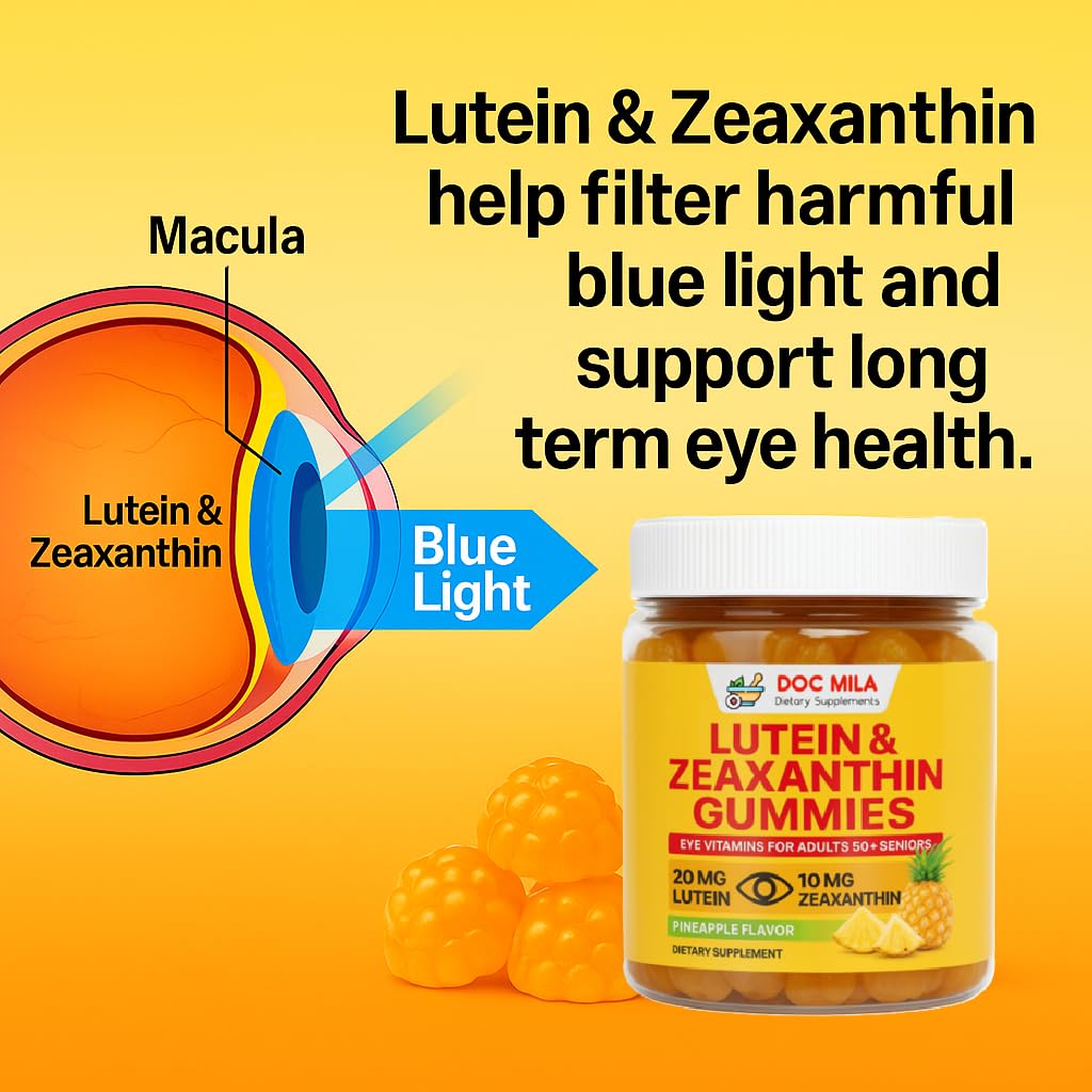 Doc Mila lutein zeaxanthin gummies provide essential nutrients for vision