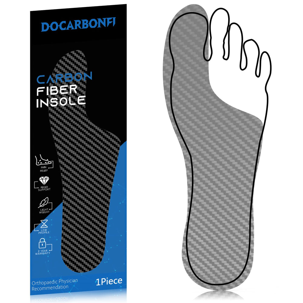 Docarbonfi Morton’s Extension Insole front view providing rigid support for toe alignment.