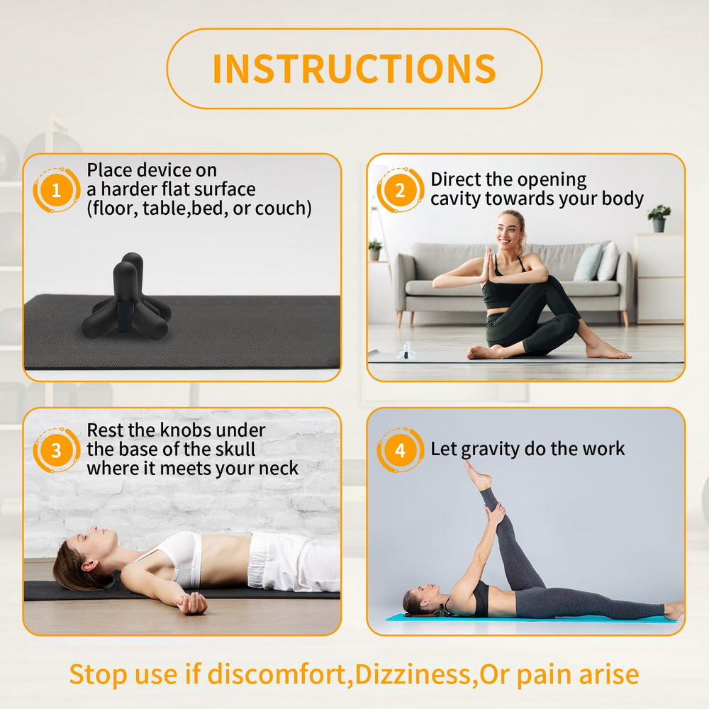 Docemel Acupressure Nodes Three highlights three-point relief for sore cervical areas.