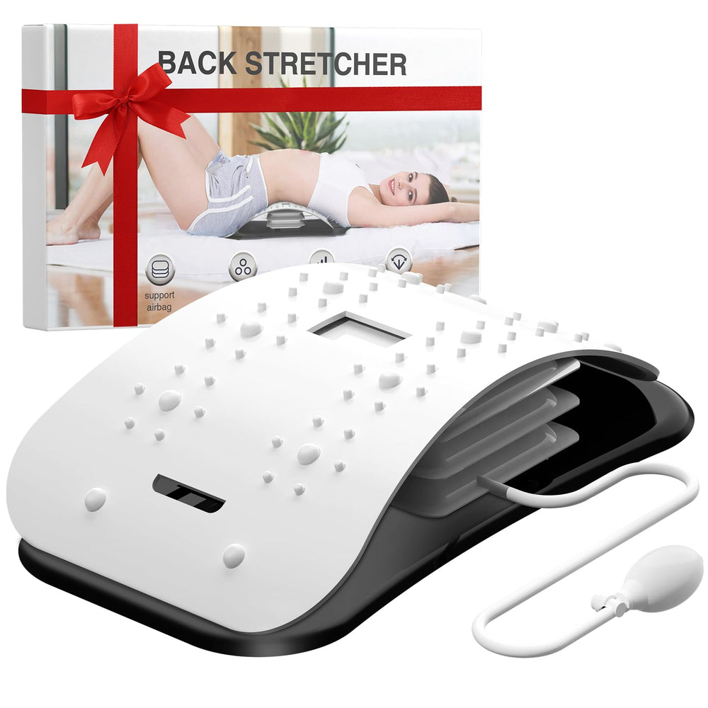 Docemel Back Stretcher demonstrates widened back support for daily decompression.