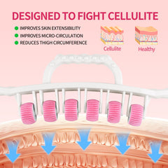 Docemel cellulite massage tool being held for convenient at-home use