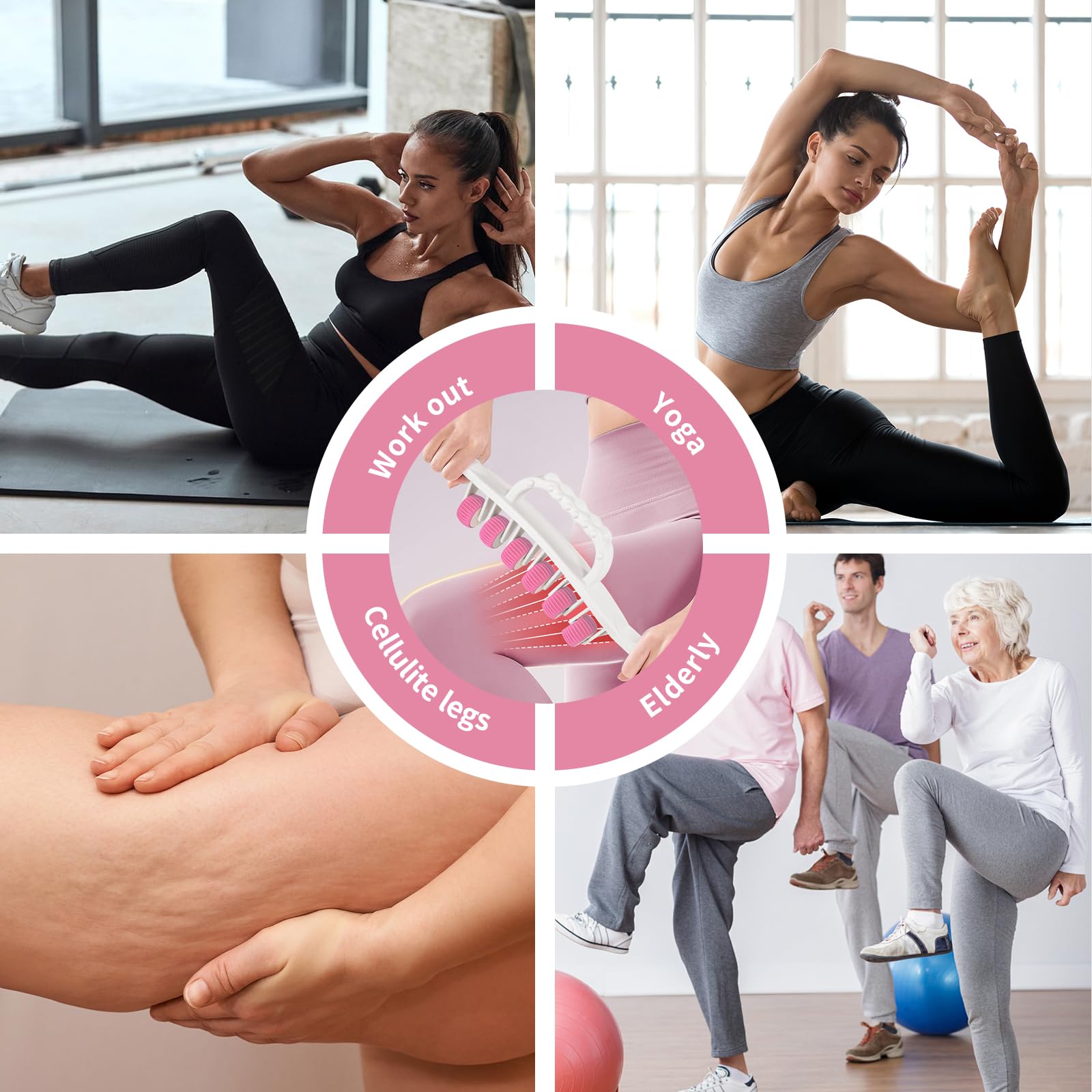 Docemel cellulite massage tool performing trigger point massage on knots