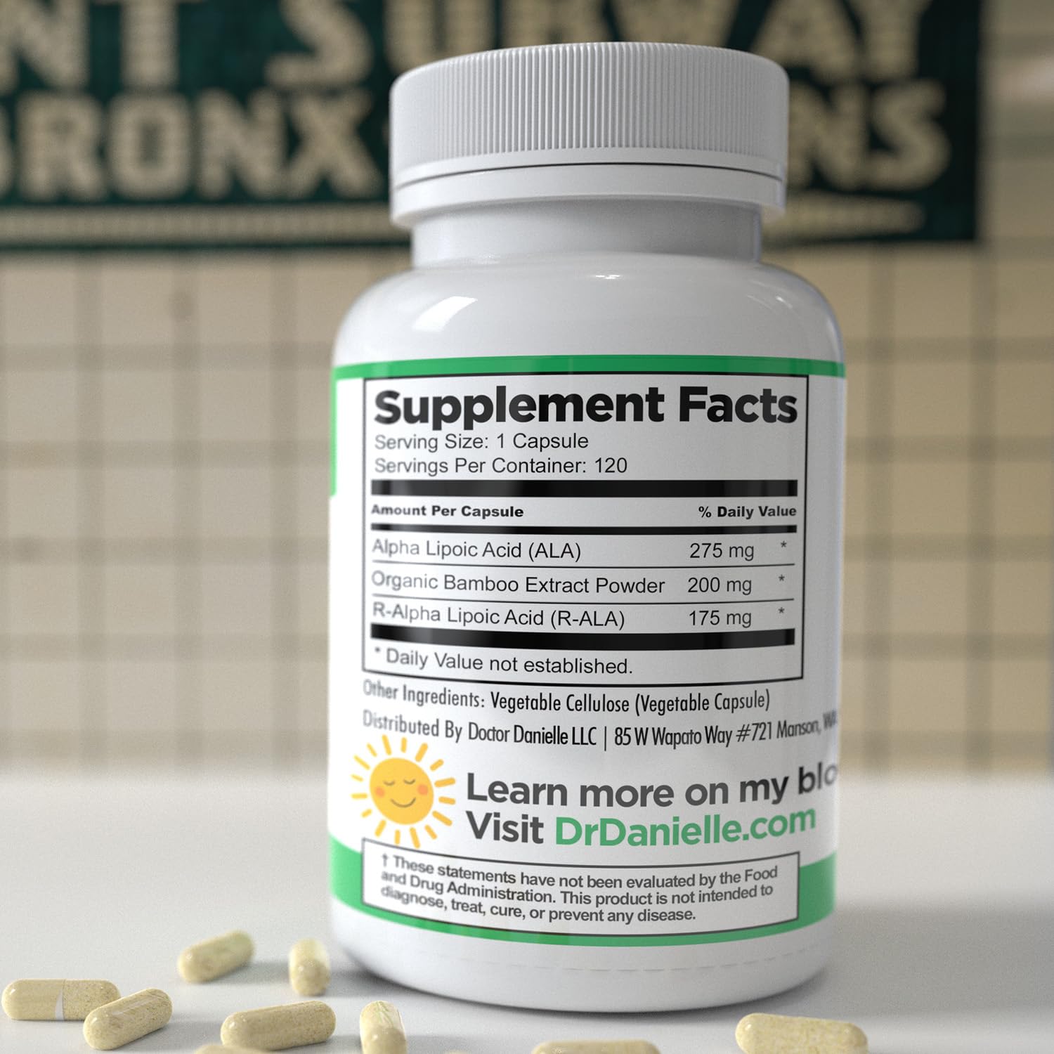 Doctor Danielle gluten-free vegan symbols indicate allergy-friendly formula