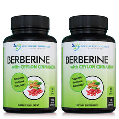 Doctor Recommended Supplements Berberine with Ceylon Cinnamon bottle pack-2 for ongoing daily support