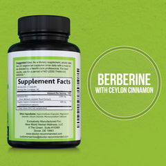Berberine cinnamon capsules close-up highlighting veggie capsules.