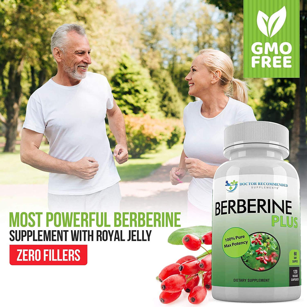 Berberine Plus on-table with glass for daily routine