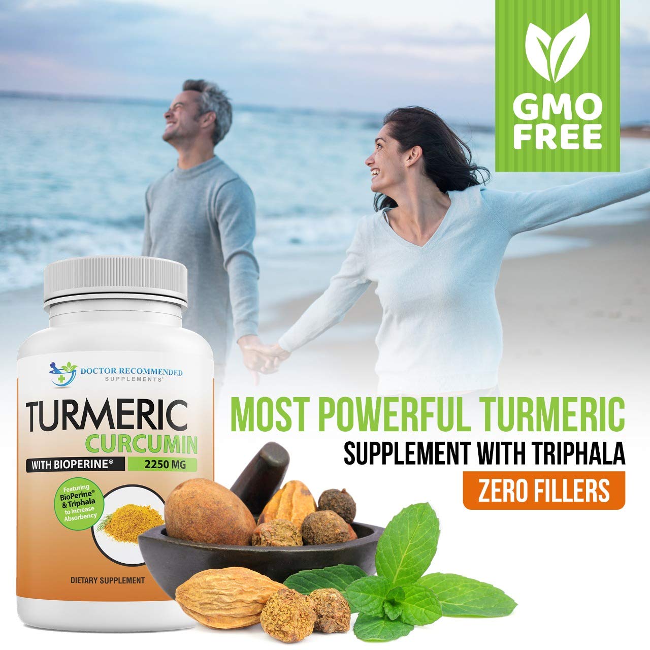 Pack of two Turmeric Curcumin bottles supports consistent daily use.