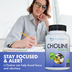 Doctor Recommended Supplements premium choline label detail showing vegan gluten-free notes.