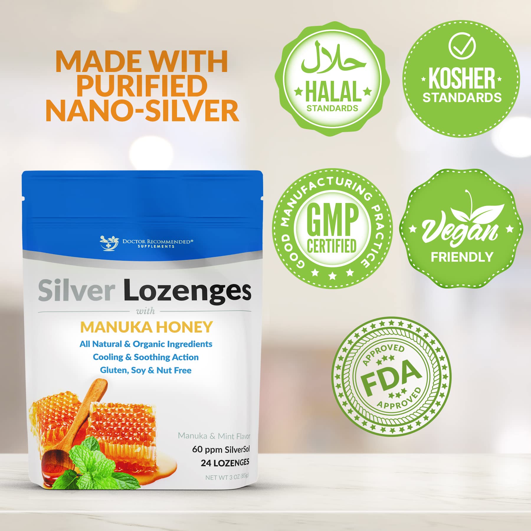 Individually wrapped lozenges for travel