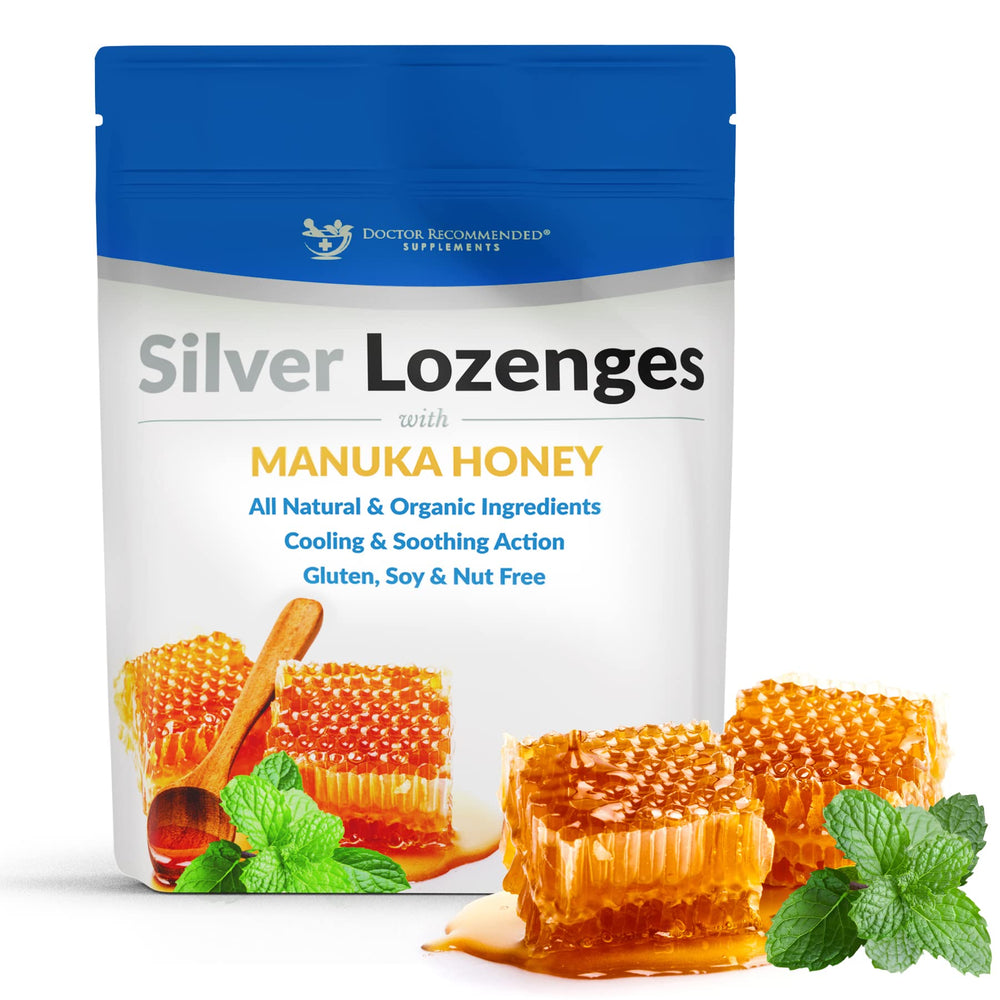Doctor Recommended Supplements silver lozenges packaging for on-the-go use