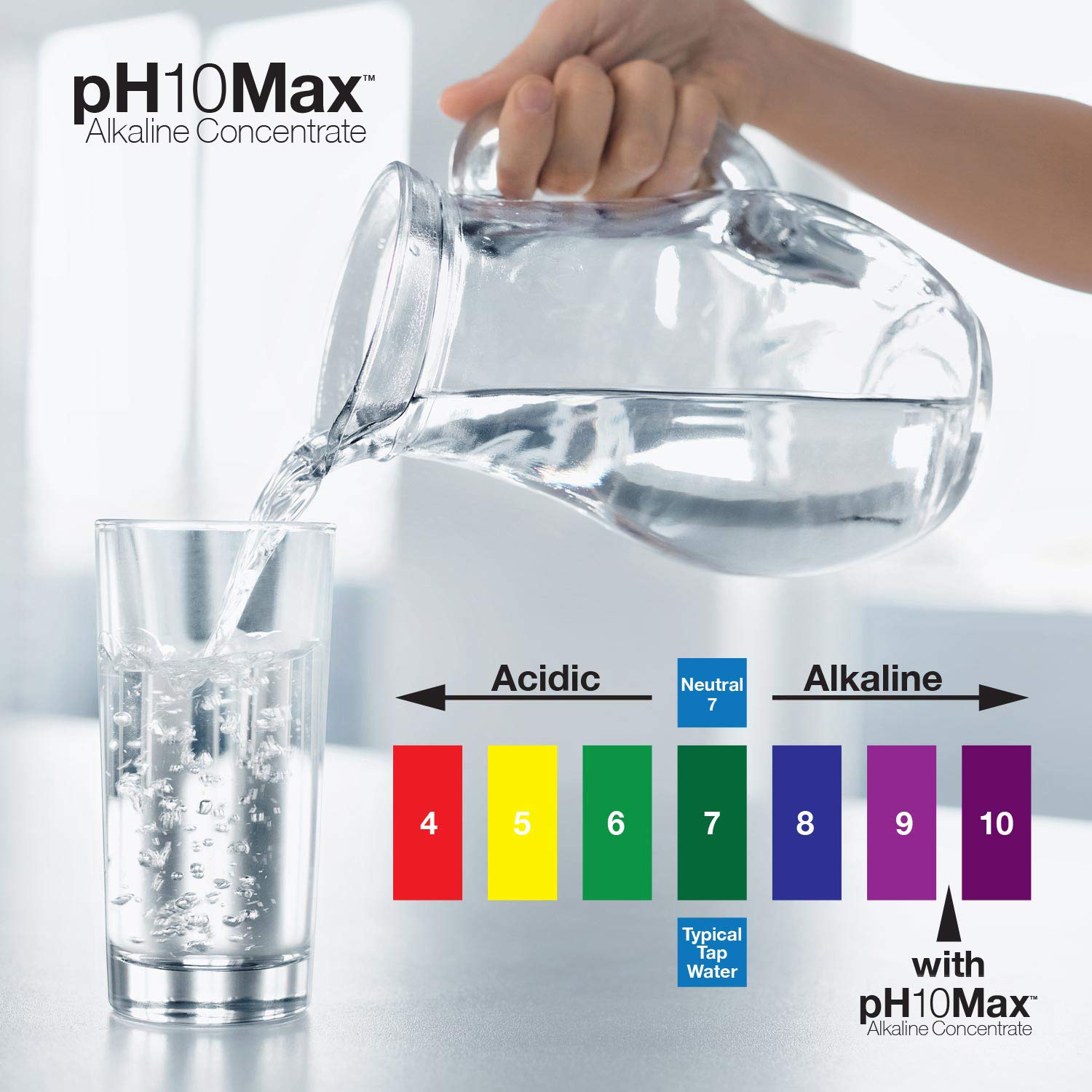 DoctorCare Plus bottle shown with a glass for on-the-go hydration.