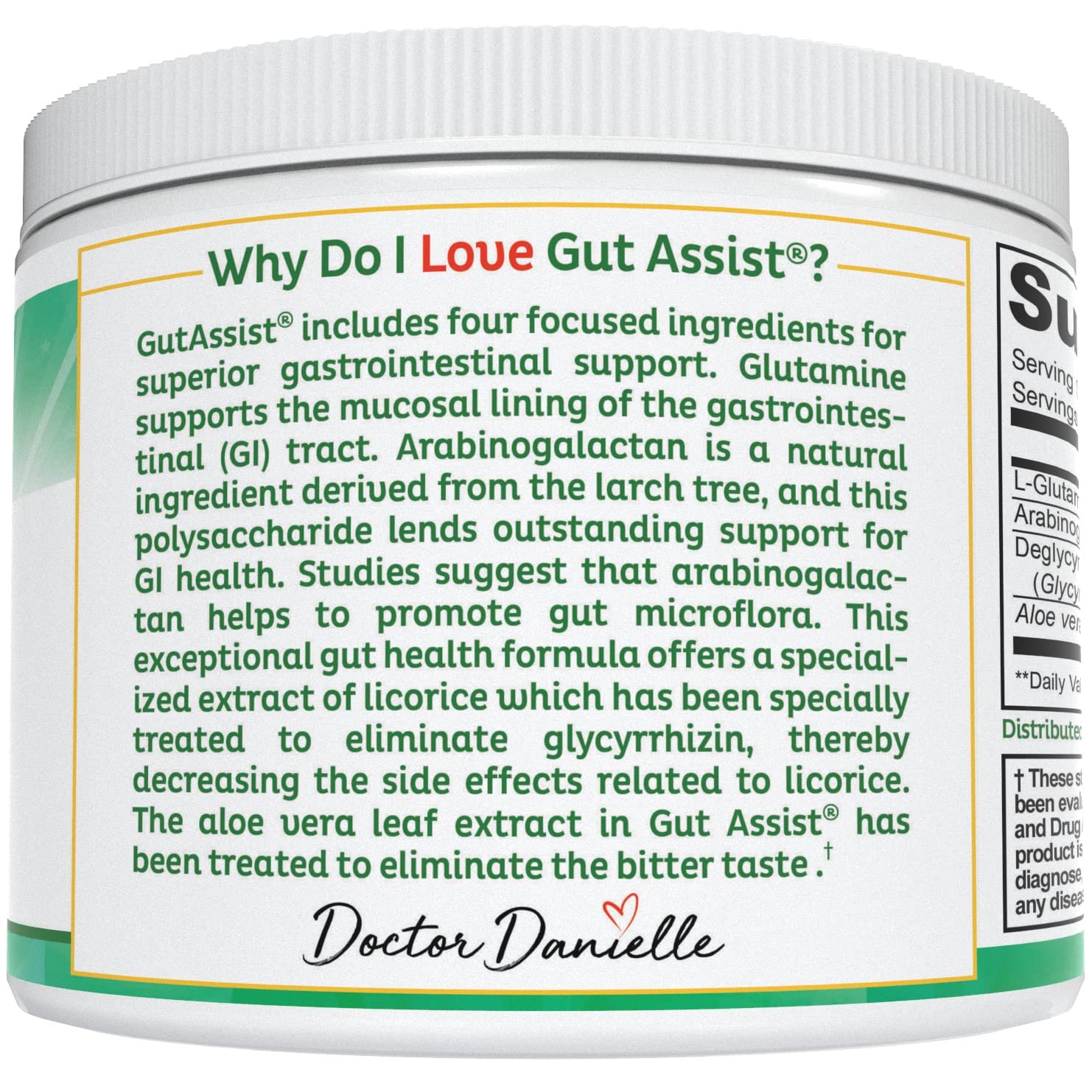 Doctor Danielle GutAssist pour-into-shaker demonstrating quick mix for on-the-go use.