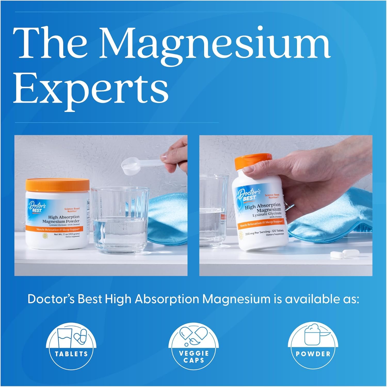 120-tablet Doctor's Best bottle ready for daily use