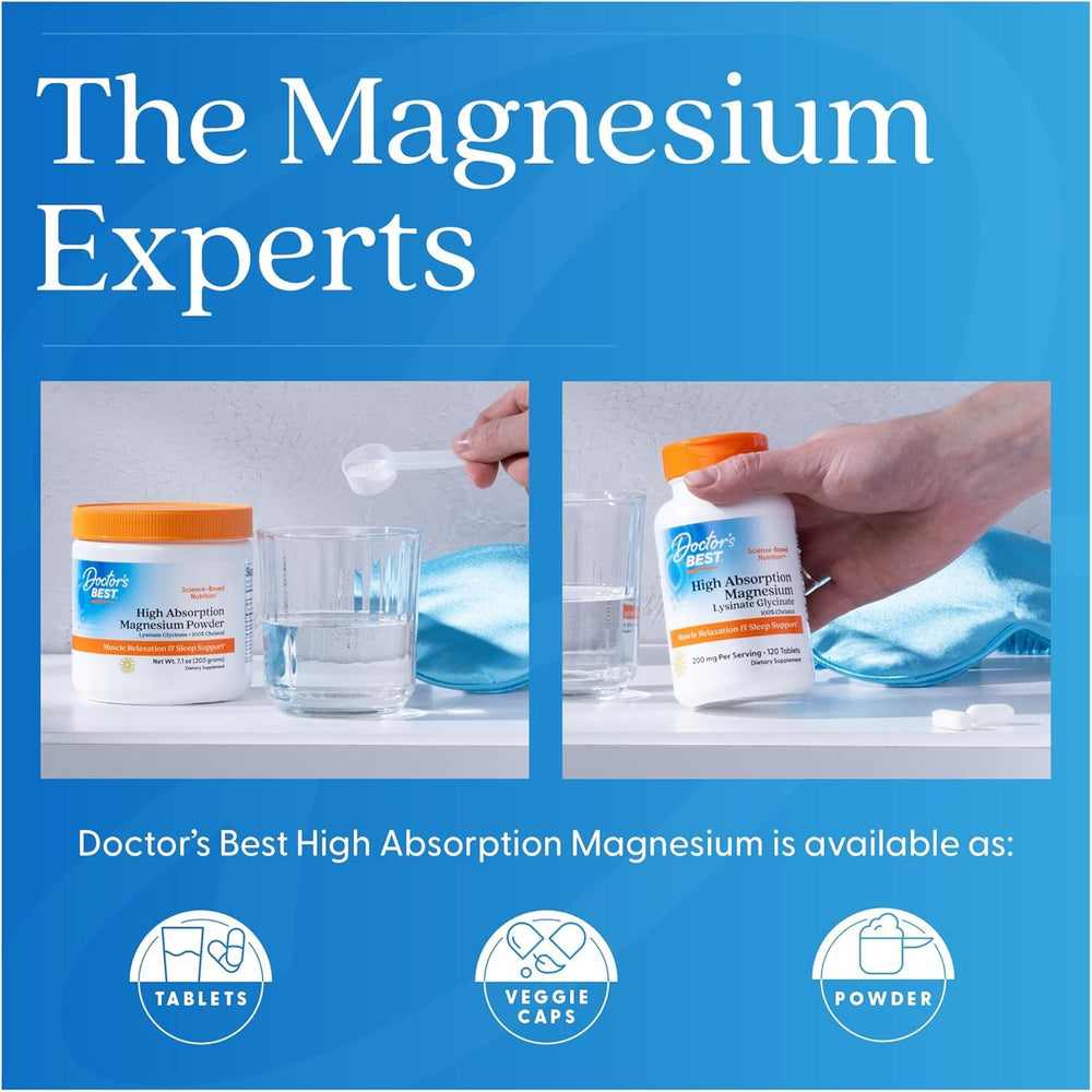 120-tablet Doctor's Best bottle ready for daily use