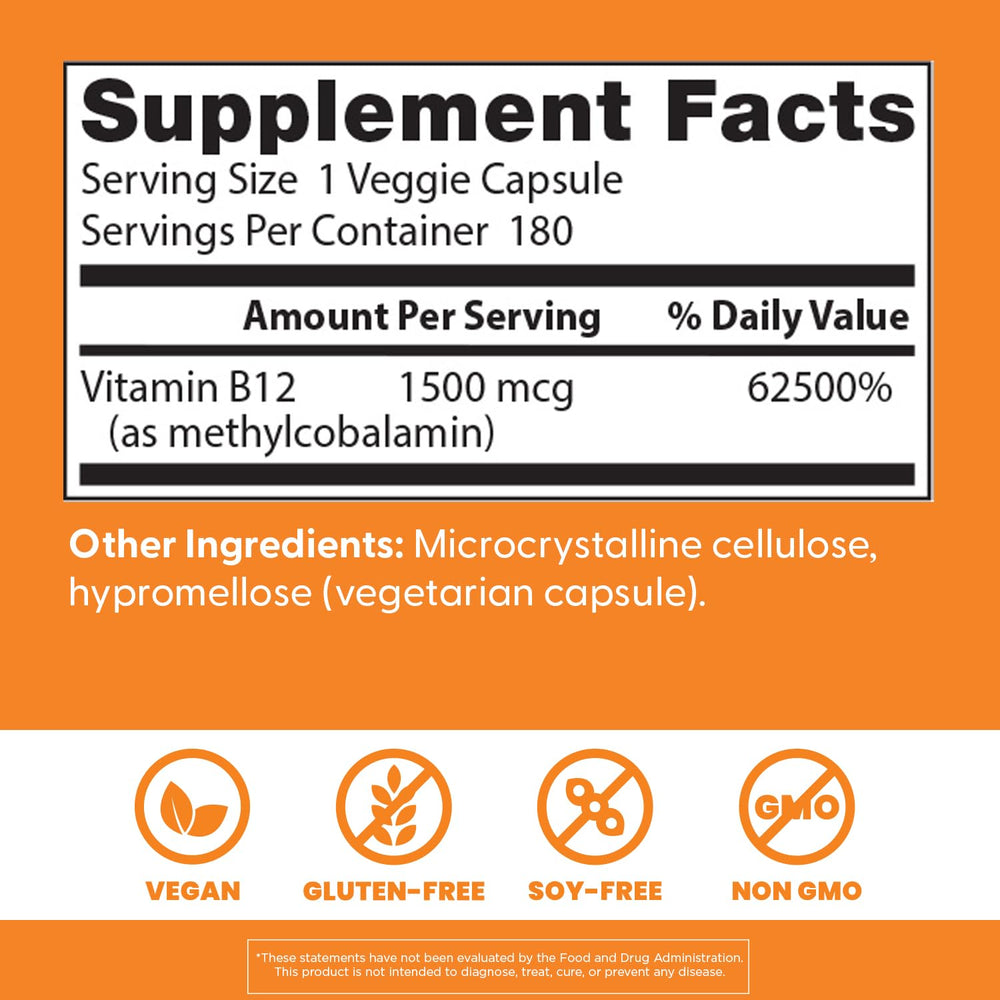180 veggie capsules from Doctor's Best indicating vegan format