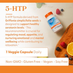 Doctor’s Best 5-HTP non-GMO seal signals quality.