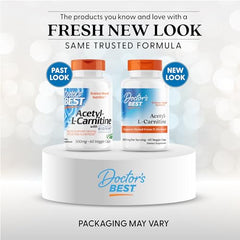 Doctor's Best Acetyl-L-Carnitine capsule closeup showing supplement form and quality.