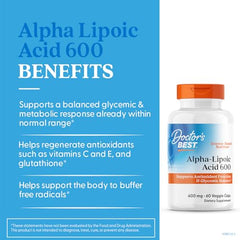 Close-up of ALA capsules showing vegan 600 mg antioxidant capsules.
