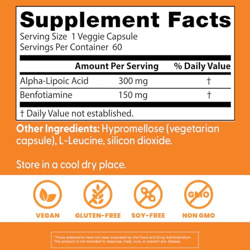 Doctor's Best alpha-lipoic acid 300 capsules close-up, cellular energy support