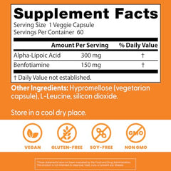 Doctor's Best alpha-lipoic acid 300 capsules close-up, cellular energy support