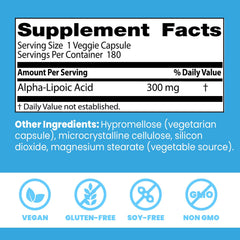 Close-up of Doctor's Best label highlighting 300mg and universal antioxidant concept.