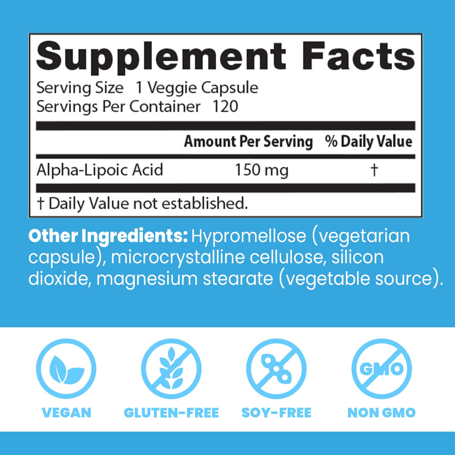 Doctor's Best Alpha-Lipoic Acid label details ingredients and vegan formulation