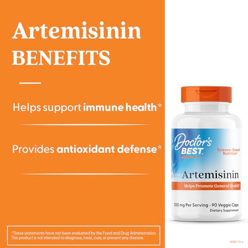 Back label detail reveals dosage and ingredients for Doctors Best Artemisinin.