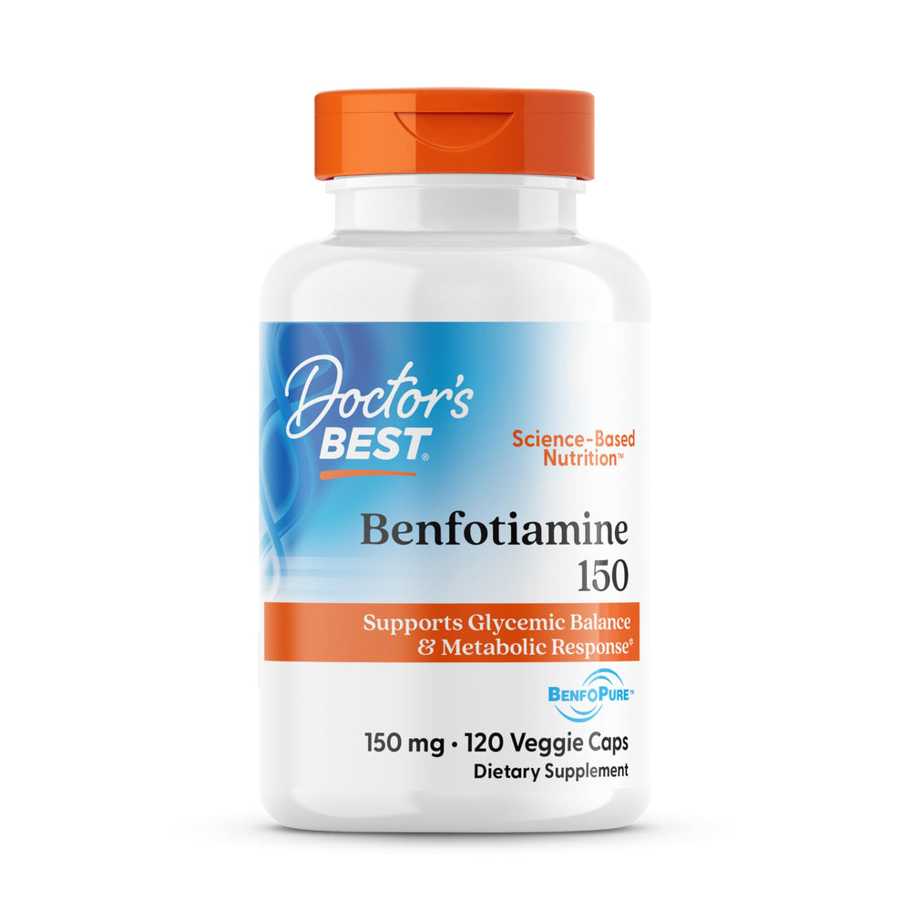 Doctor's Best Benfotiamine 150mg capsule close-up for high bioavailability