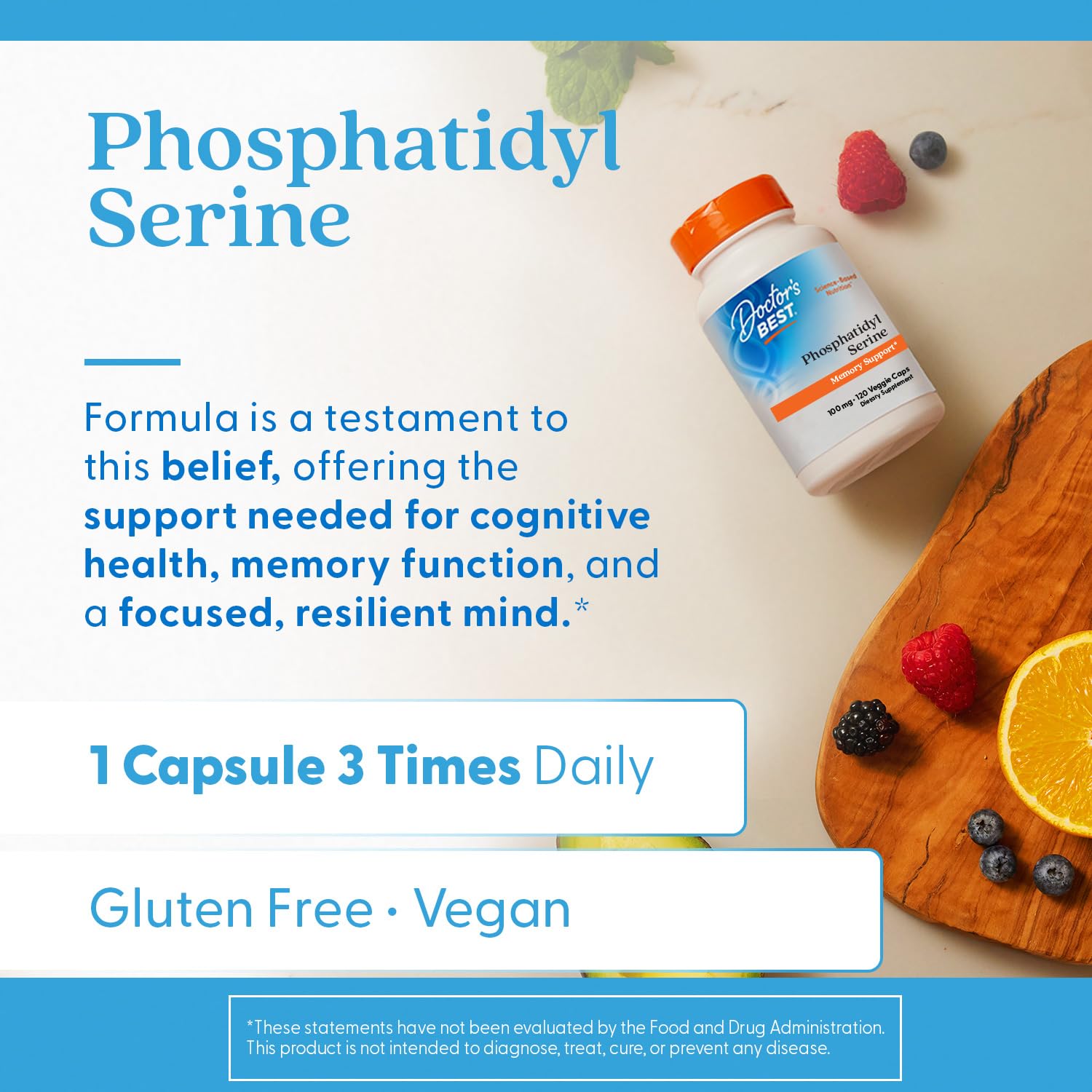 Doctor's Best Best Phosphatidyl Serine packaging on shelf