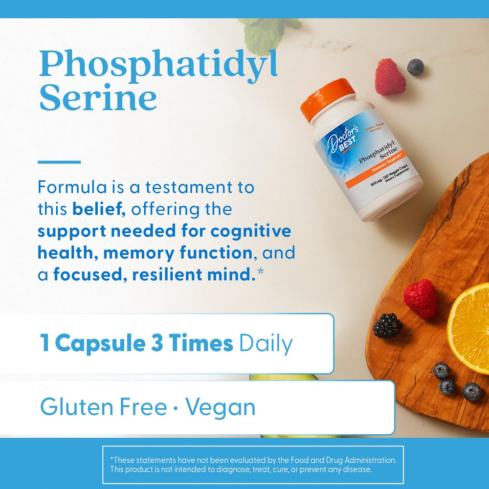 Doctor's Best Best Phosphatidyl Serine packaging on shelf