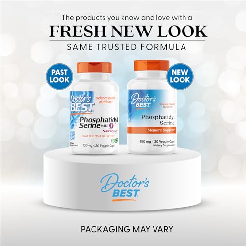 Doctor's Best Best Phosphatidyl Serine softgel close-up for easy swallow